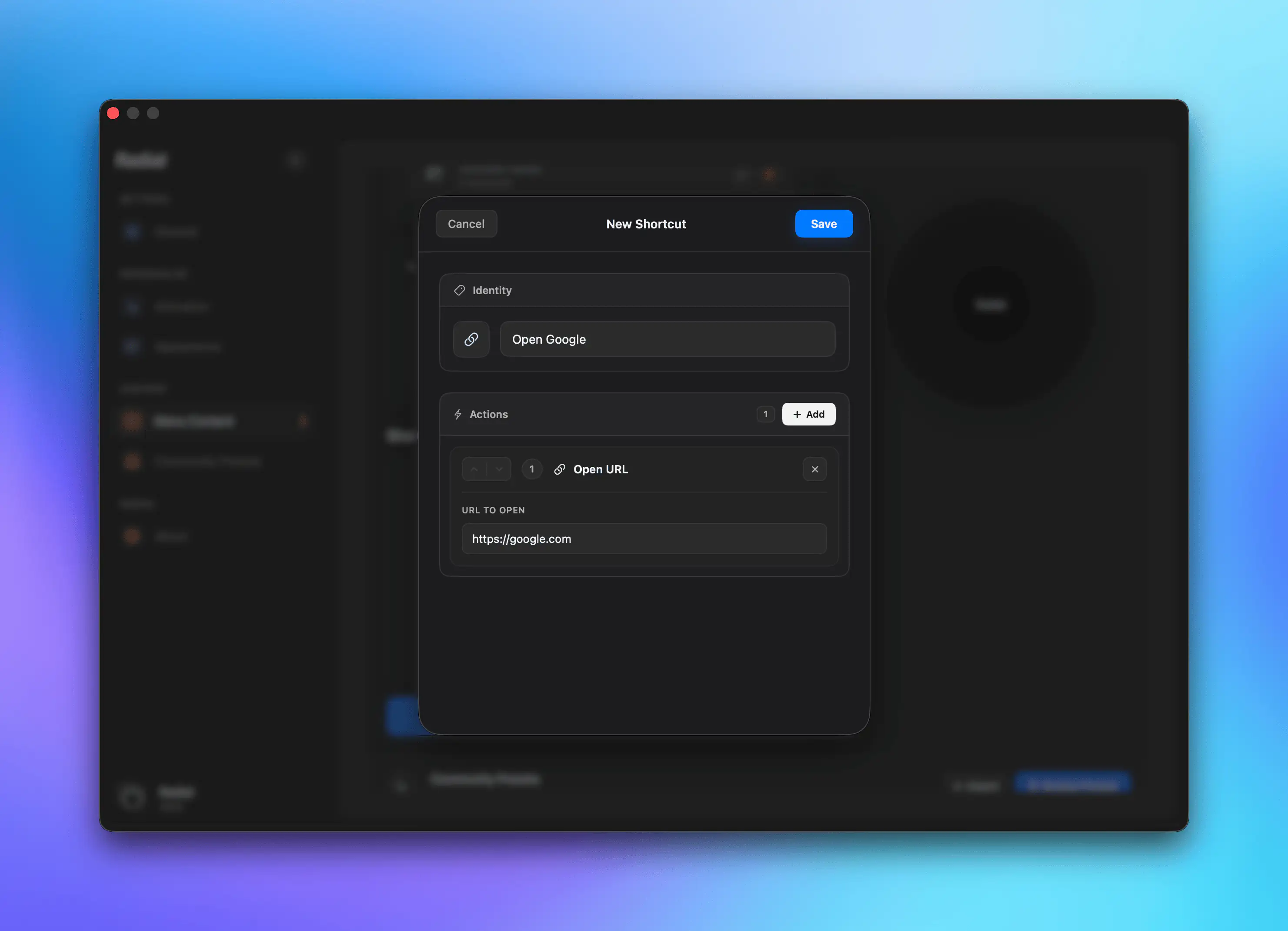 First Shortcut Image