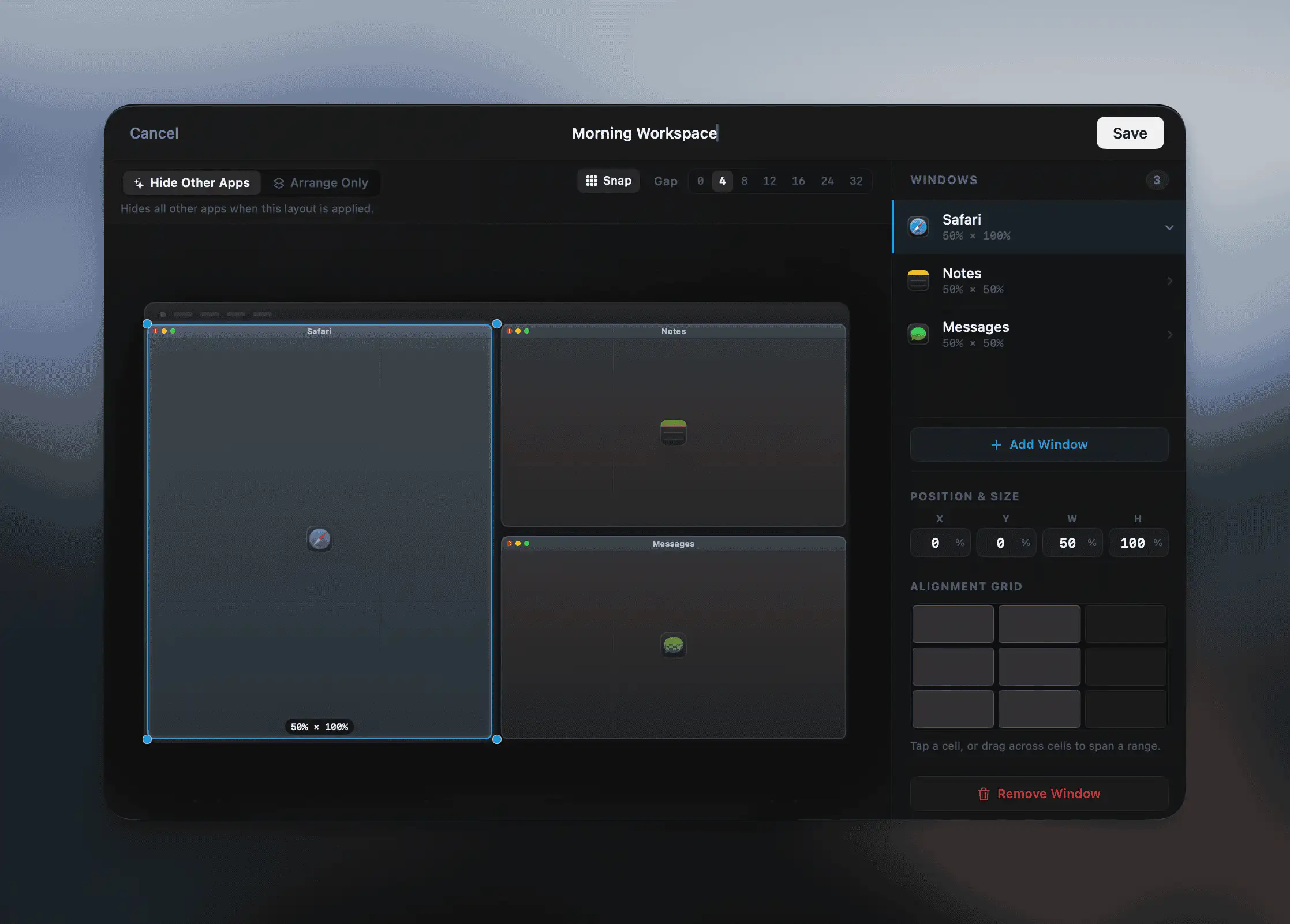 Window Layouts